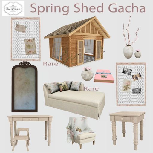 .:Bee designs:. Spring Shed Gacha  Memory Book & vase