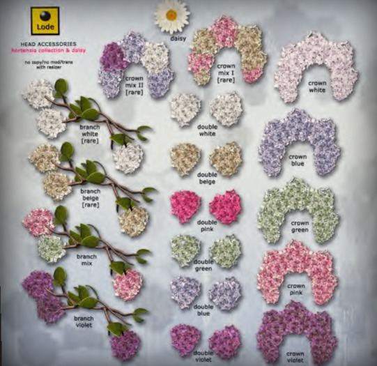 *LODE* Head Accessory - Hortensia Crown [mix I] RARE