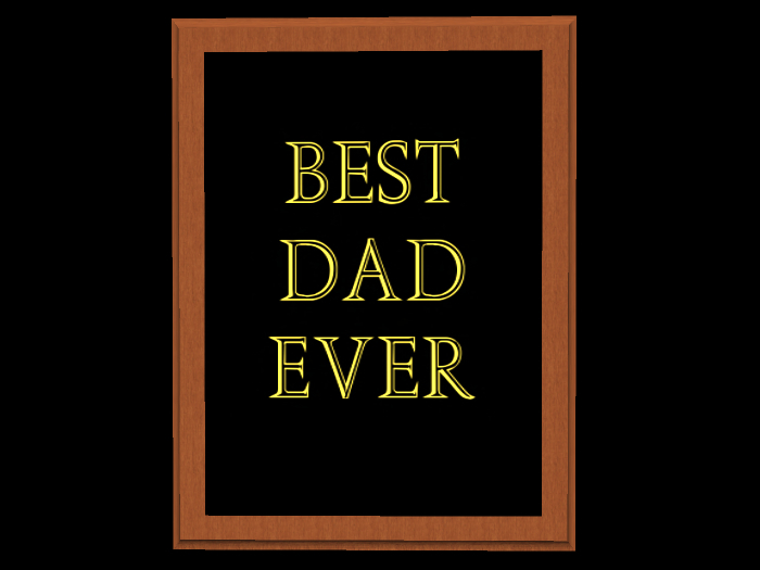 Plaque Best Dad Ever Jet