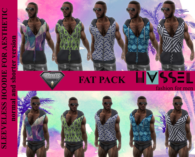 (HASSEL) FAT PACK SLEEVELESS HOODIE C2 NORMAL,SHORTER AESTHETIC NIRAMYTH