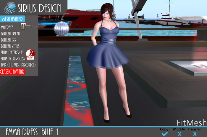 Sirius Design Emma Dress Black Blue 1