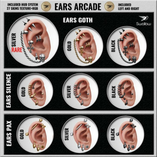 ^^Swallow^^ Ears Goth GOLD
