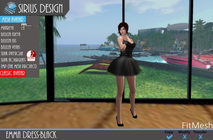 Sirius Design Emma Dress Black Boxed