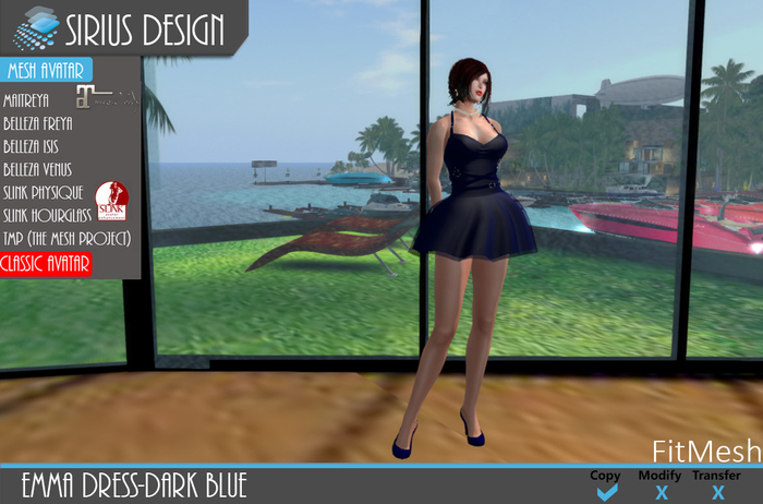 Sirius Design Emma Dress Dark Blue Boxed