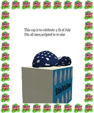 Blue with White stars baseball cap