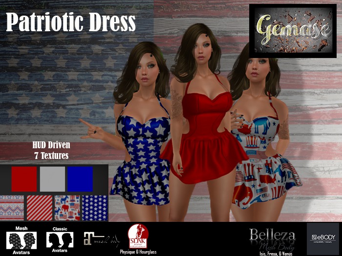 Gemase Designs - Patriotic Dress - Wear Me
