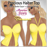 *Awesome Designs Precious Halter Top Banana