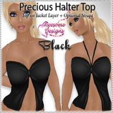 *Awesome Designs Precious Halter Top Black