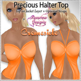 *Awesome Designs Precious Halter Top Cremesicle