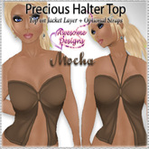 *Awesome Designs Precious Halter Top Mocha