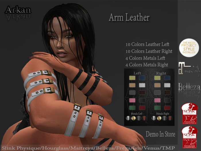 .::Arkan::. Arm Leather Maitreya/Slink/Belleza/TMP