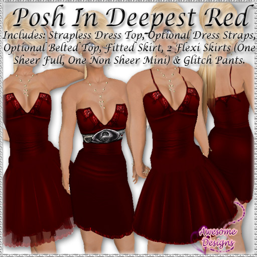 *Awesome Designs Posh In Deepest Red