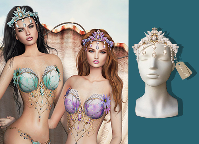 =Zenith=Siren Mermaid Headpiece (Milk)