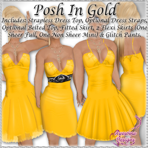 *Awesome Designs Posh In Gold