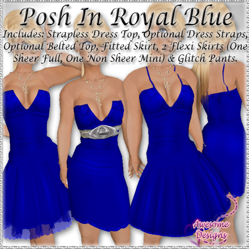 *Awesome Designs Posh In Royal Blue