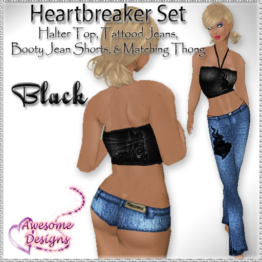 *Awesome Designs Heartbreaker Set In Black