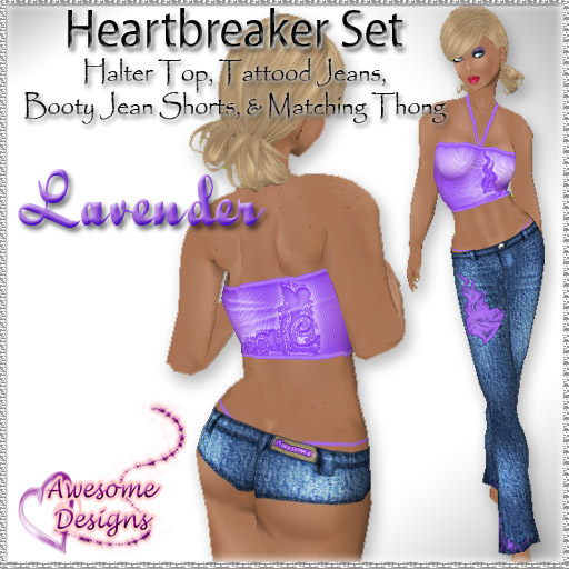 *Awesome Designs Heartbreaker Set In Lavender