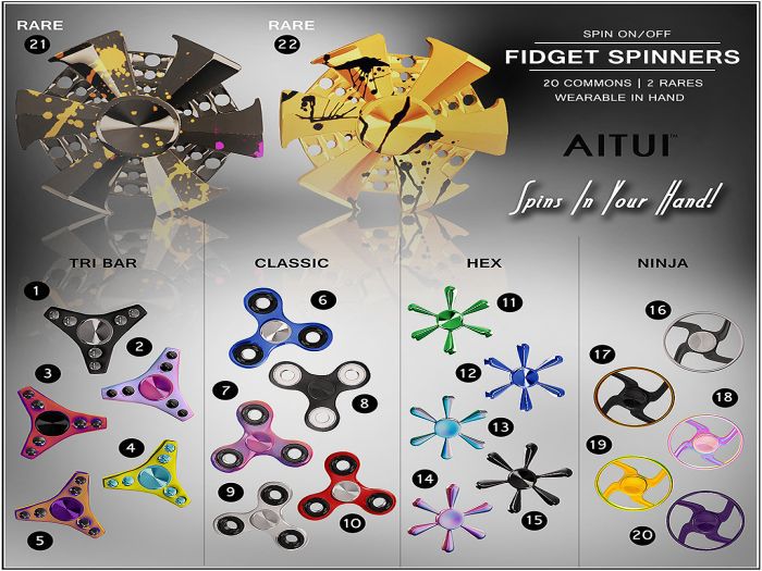 AITUI - Saw Spinner - Black Splatter RARE