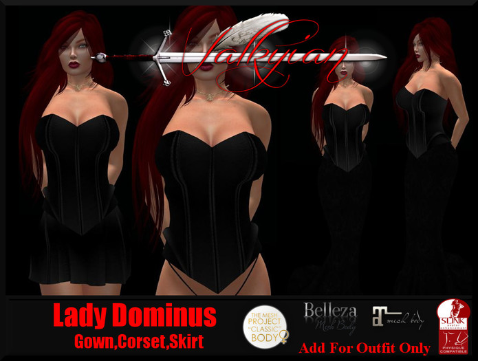 ~Valkyrian~ Lady Dominus Leather Gown +Corset & skirt(BOXED)