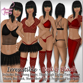 *Awesome Designs Irresistible 16 Piece Black & Deep Red
