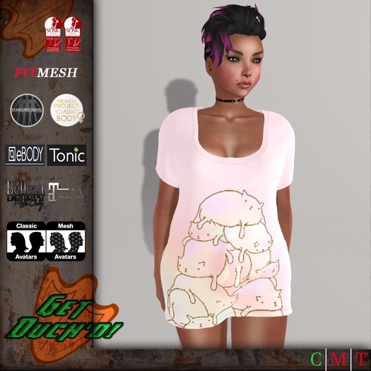 GD - Kitty Pile Flowy-Tee