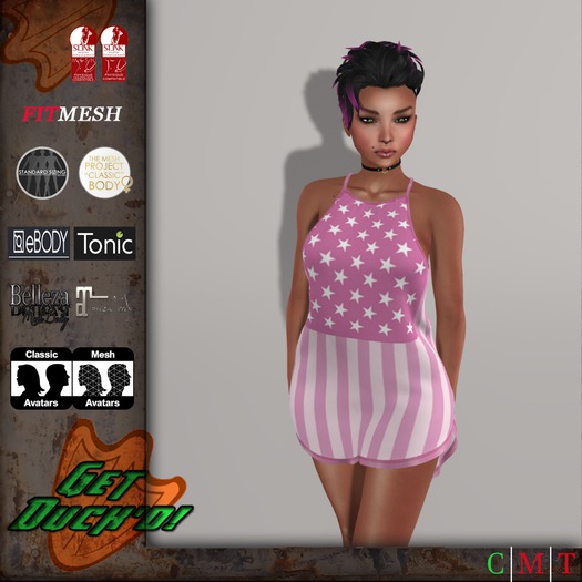 GD - USA Flag Pink Tank Dress