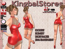 KS OUTFIT ROSMERY SHORT HALTER SEMI-TRANSPARENT