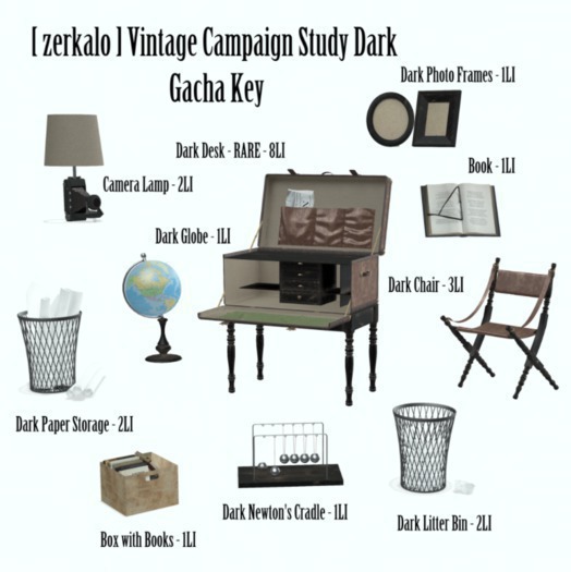 [ zerkalo ] Vintage Campaign Study Dark - Photo Frames
