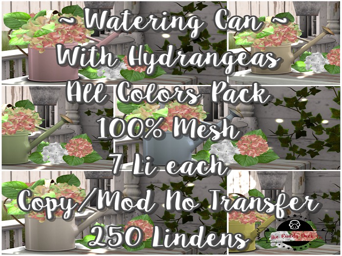 [TRDC] Hydrangea Watering Can All colors Boxed