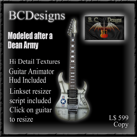 BCD Dean Army Guitar