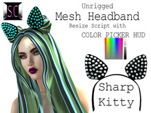 .:S.C:. Headband - Sharp Kitty - Color Change!