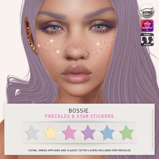 Bossie. freckles & star stickers (wear me)