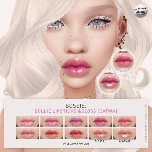 Bossie. dollie lipsticks & gloss [catwa] (wear me)