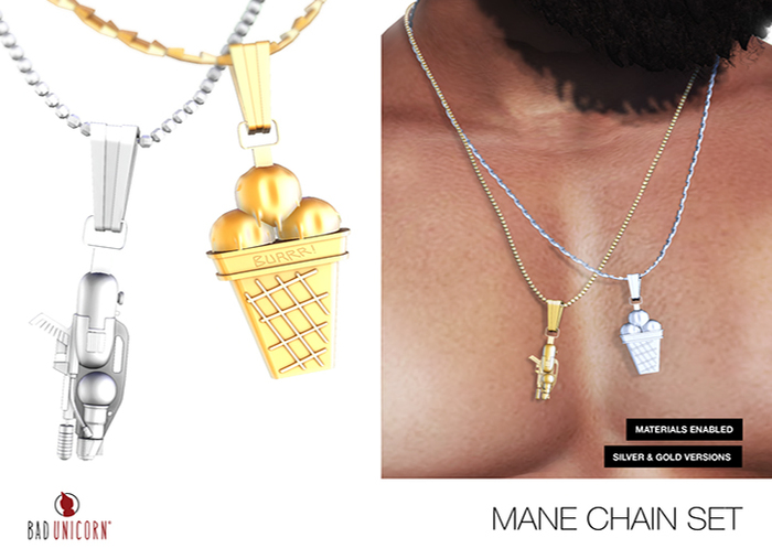 [Bad Unicorn] Silver Mane Chains (WEAR TO UNBOX!!!)