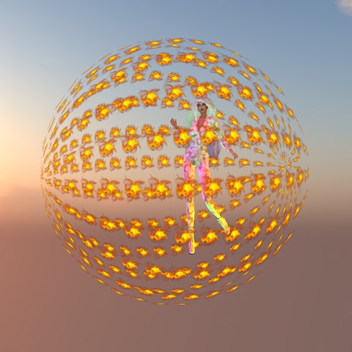 *3D ORANGE SPARKY BALL ROTATING