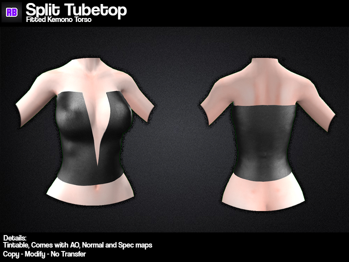 [RB] Split Tubetop (Fitted Kemono Torso)