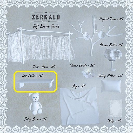 [ zerkalo ] Soft Breeze - Low Table