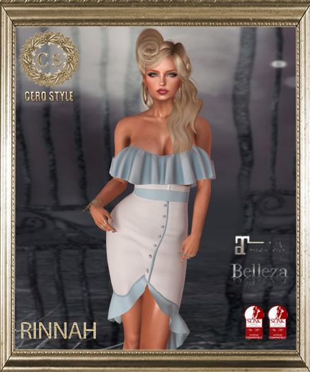 CERO STYLE Rinnah Outfit Blue-White