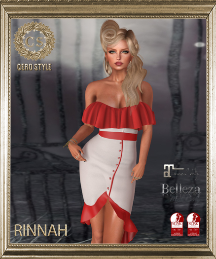 CERO STYLE Rinnah Outfit Red-White