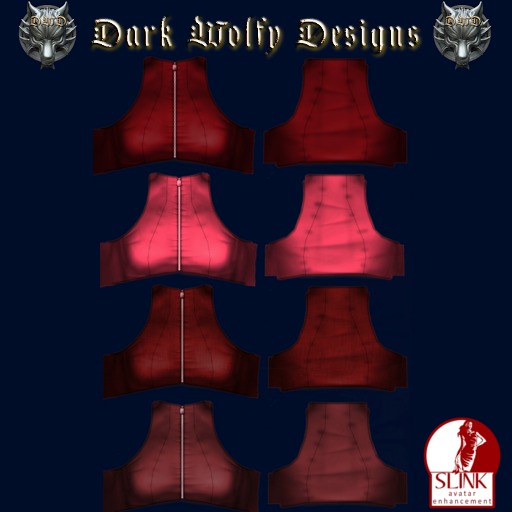 <DWD> Zippered Halter - Reds (Slink)