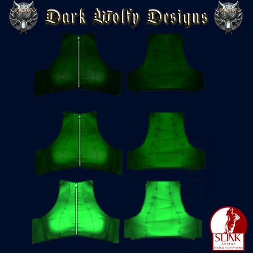 <DWD> Zippered Halter - Greens (Slink)