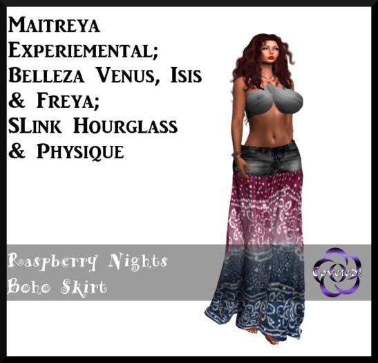 Raspberry Nights Boho Skirt
