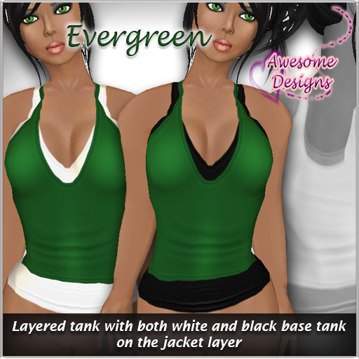 *Awesome Designs Double Layered Tanks - Evergreen