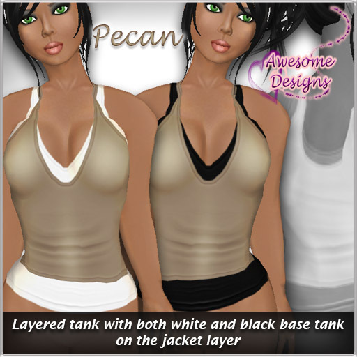 *Awesome Designs Double Layered Tanks - Pecan