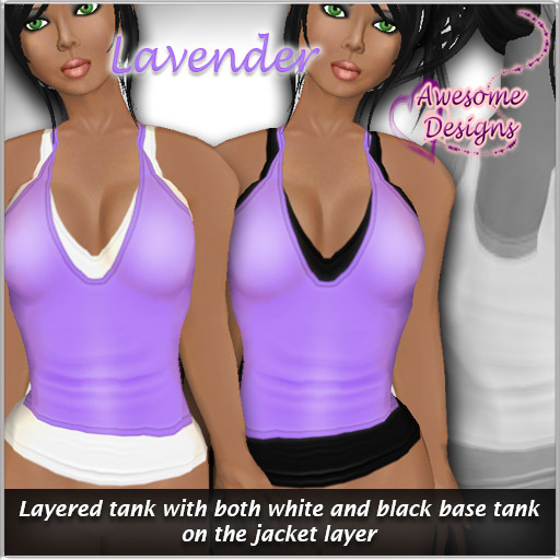 *Awesome Designs Double Layered Tanks - Lavender