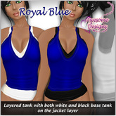 *Awesome Designs Double Layered Tanks - Royal Blue