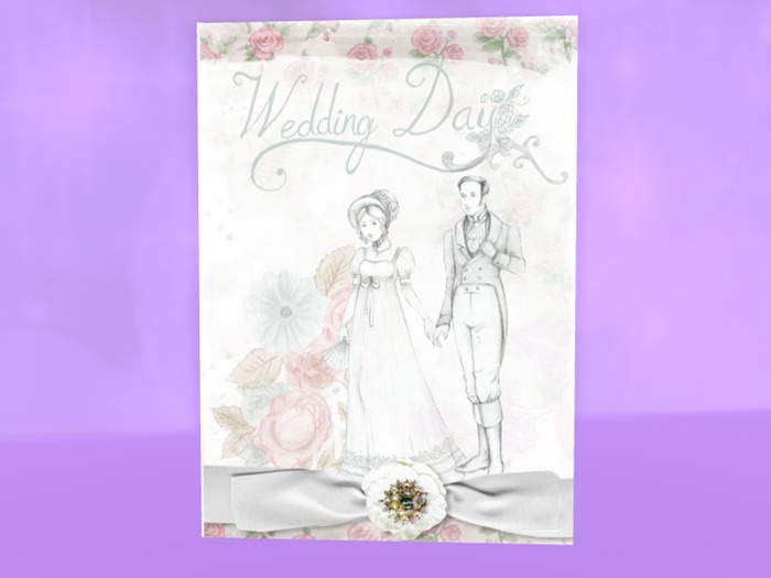 MagDilly, Victorian Wedding Day Card
