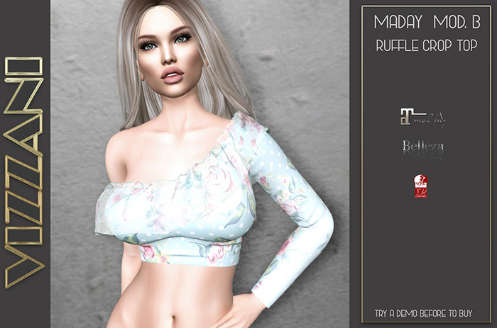 BAG VIZZANI- Maday Ruffle Crop Top mod. B