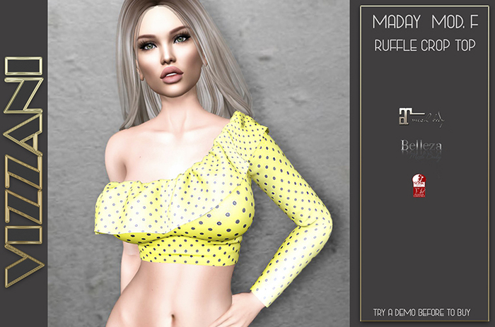MADAY RUFFLE CROP MOD: F -FROM VIZZANI
