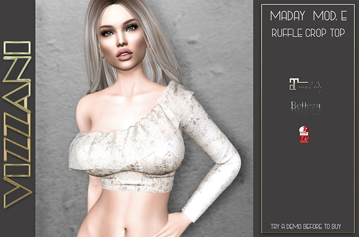 BAG VIZZANI- Maday Ruffle Crop Top mod. E